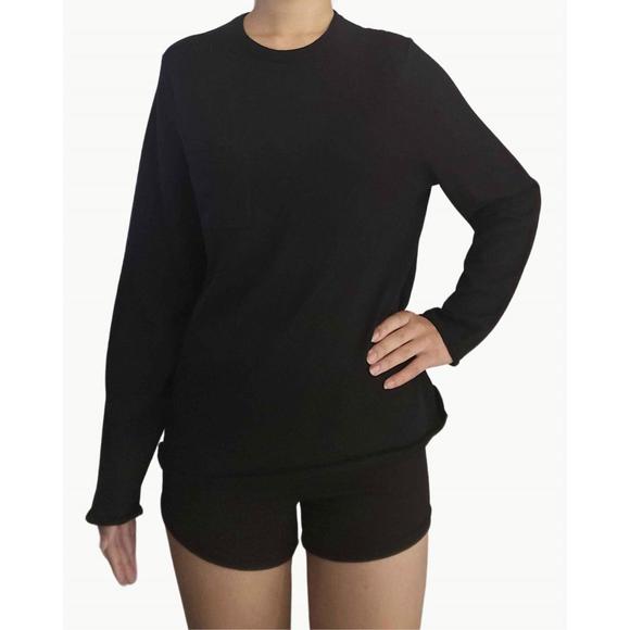 NEW 27 MILES MALIBU aina cashmere t-shirt in black